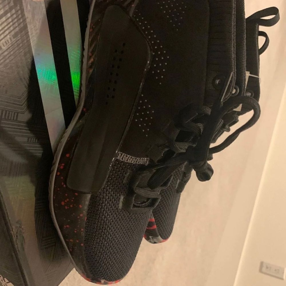 Sold Out adidas Dame 5 - Black/Red Basketball Shoes (Youth 4.5)